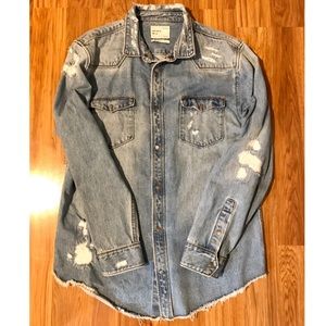 Ripped denim overshirt! (Pre-Owned)